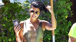 Kourtney Kardashian Stuns in the Steamiest, Strappiest One-Piece Swimsuit