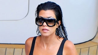 Kourtney Kardashian Highlights Toned Bod in Sheer Swimsuit