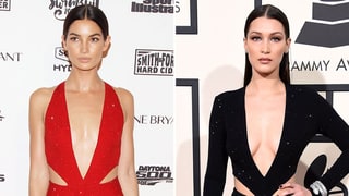 Lily Aldridge and Bella Hadid Wear Same Glittering Cutout Dress: Who Wore It Best?