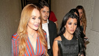 Kourtney Kardashian and Lindsay Lohan Are ’Twins’ During Night Out in London, Wear the Same Dress in the Same Day