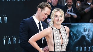 Alexander Skarsgard Fixes Margot Robbie's Wardrobe Malfunction on the Red Carpet