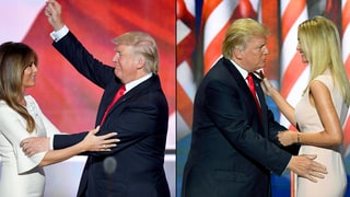 Body Language Expert Weighs In on Donald Trump’s Awkward RNC Stage Hugs With Melania and Ivanka