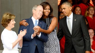 George W. Bush, Michelle Obama Hugged It Out and Everyone Is Here for It: Reactions!