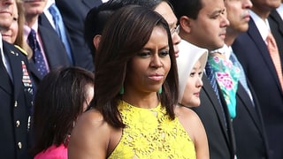 Michelle Obama Is Pure Sunshine in This Yellow Lace Dress