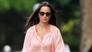 Pippa Middleton Walks Her Dog (and Her Gigantic Engagement Ring) in a Breezy Summer Ensemble