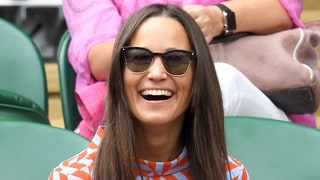 Pippa Middleton Channels Her Inner ’60s Queen With a Graphic Print Dress at Wimbledon