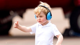 Prince George Is the Cutest Helicopter Passenger Ever With Duchess Kate and Prince William: Photos