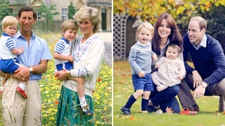 Compare the 1986 Royal Family Photo of Charles and Diana to the 2015 Portrait of Will and Kate