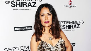 Salma Hayek Looks Fierce in a Tiger-Print Slip Dress on Red Carpet