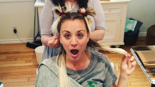 Kaley Cuoco Adds Long Hair Extensions to Celebrate Wrapping 'Big Bang Theory'