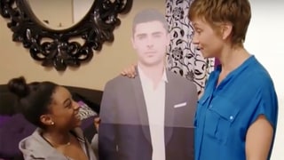 Simone Biles Has a Life-Size Zac Efron Cutout She Used to ‘Kiss on the Cheek’
