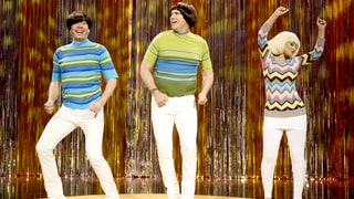 Jimmy Fallon, Christina Aguilera and Will Ferrell Fight Over 'Tight Pants' on 'The Tonight Show'