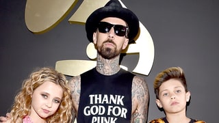 Travis Barker and His Kids Rock the Grammys 2016 Red Carpet