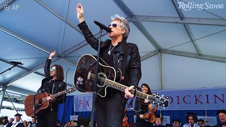 Watch Jon Bon Jovi Talk Backstage Before Surprise Commencement Show