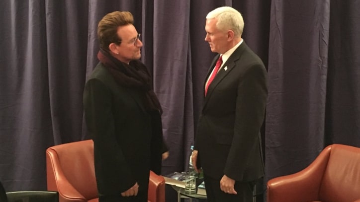 Bono Meets Mike Pence, Praises Previous AIDS Relief Efforts