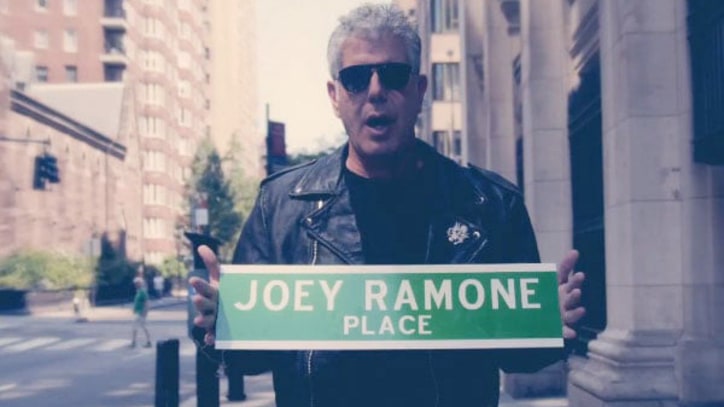 Anthony Bourdain: Talking Punk Rock at Surprise 50th Birthday Party