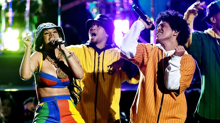 Grammys 2018: Watch Bruno Mars, Cardi B's Colorful 'Finesse' Performance