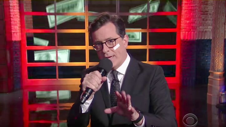 Watch Stephen Colbert School Nelly on Tax Law With 'Debt in Herre'