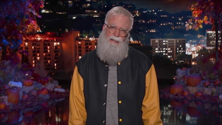See Dave Grohl Dress as David Letterman to Guest Host 'Kimmel' on Halloween