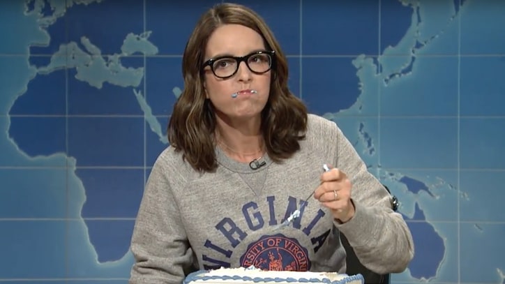 Watch Tina Fey Take Out Charlottesville Angst on Sheet Cake on 'SNL'