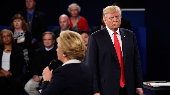Trump at the Second Presidential Debate Was a Hot, Creepy Mess