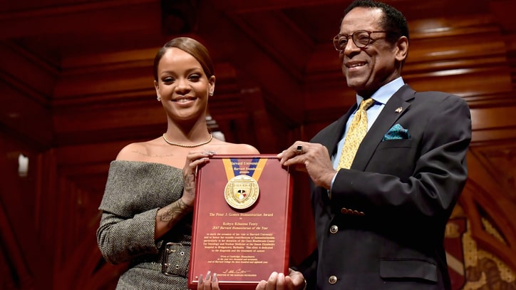 Watch Rihanna Accept Harvard's Humanitarian Of the Year Award