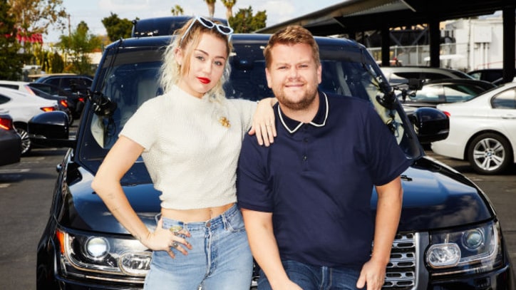 'Carpool Karaoke': Miley Cyrus Sings Hits, Talks Poor Driving Skills