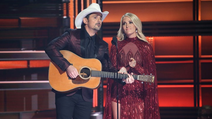 See Carrie Underwood, Brad Paisley Roast Trump's Tweets in CMA Monologue