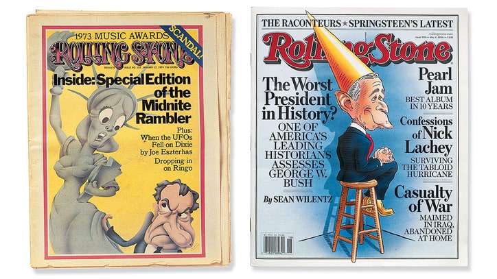 Illustrator Robert Grossman's 'Rolling Stone' Covers