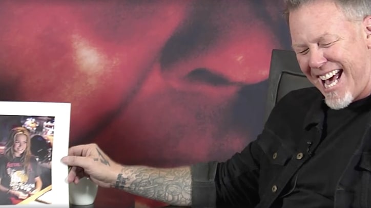 See James Hetfield Evaluate Celebrities Wearing Metallica Tees