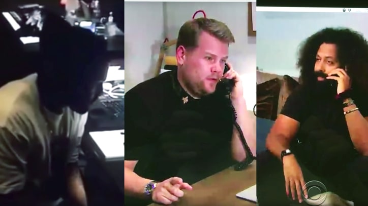 Watch James Corden Parody Kanye West, Taylor Swift's 'Famous' Phone Call