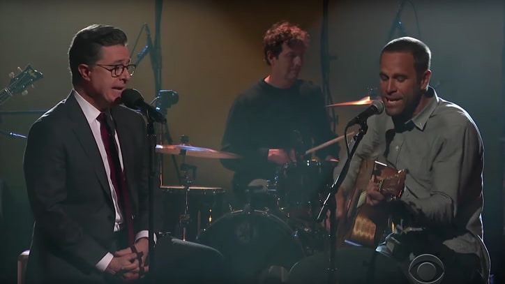 Watch Stephen Colbert Sing With Jack Johnson on 'Late Show'