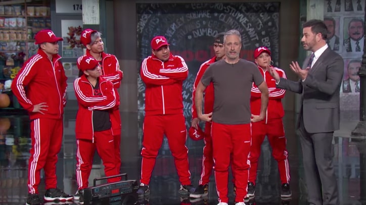Watch Jon Stewart, Breakdancing Crew Invade 'Kimmel'