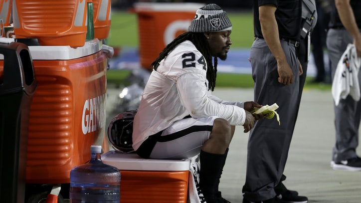 Marshawn Lynch Sits During National Anthem for Preseason Game