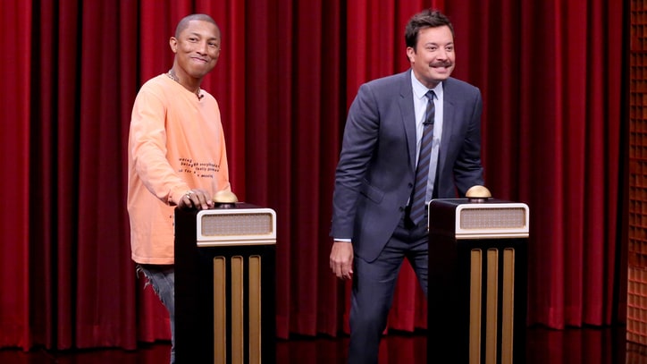 See Pharrell Battle Jimmy Fallon in Song-Naming Challenge