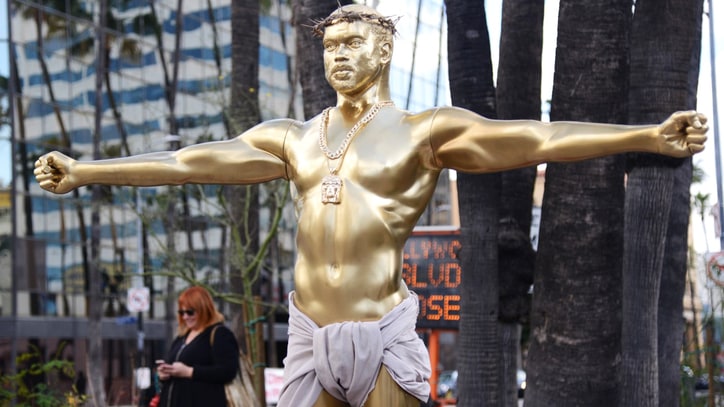 Why Did a Giant Kanye West Oscar Statue Appear in L.A.?