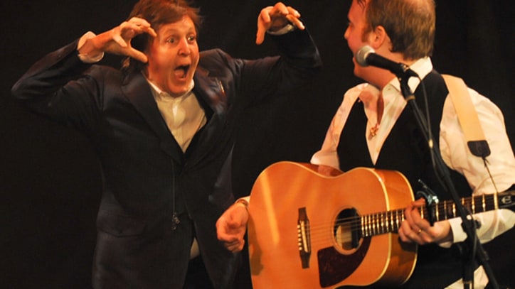 Paul McCartney Jams With Ronnie Wood at Son James' London Show