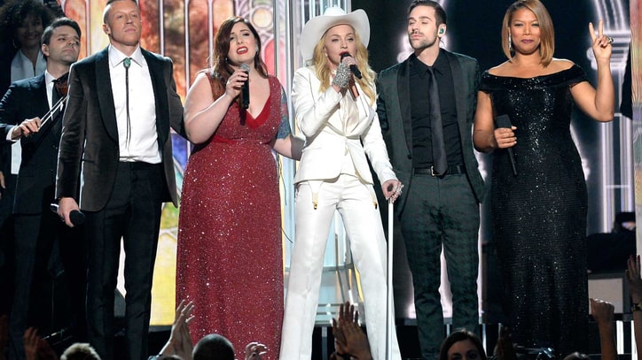 Macklemore, Queen Latifah Turn 'Same Love' Into Mass Grammy Wedding