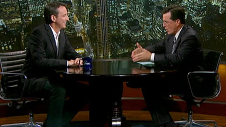Tim Pawlenty Kicks Back on the Colbert Report
