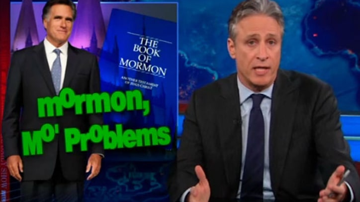 Jon Stewart on Mitt Romney's Mormon 'Problems'