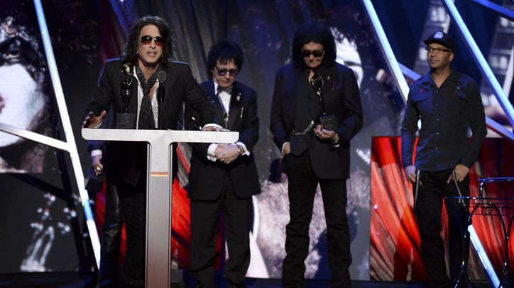 Kiss Peacefully Reunite for Hall of Fame Induction