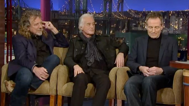 Led Zeppelin Talk Kennedy Center Honors, Shirtless Aviation on 'Letterman'