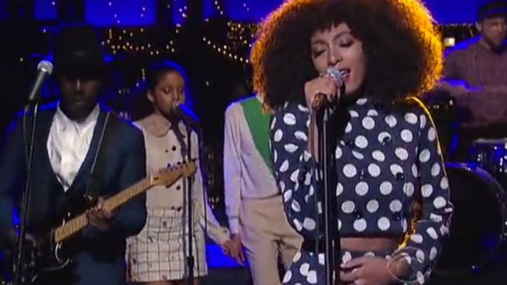 Solange Shimmies Through 'Don't Let Me Down' on 'Letterman'