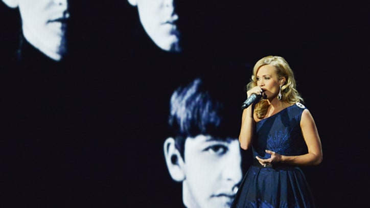 Carrie Underwood Celebrates the Beatles at the Emmys