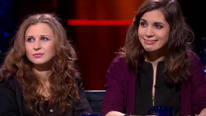 Pussy Riot Tell Colbert Why They're Free: 'They Got Fed Up With Us'
