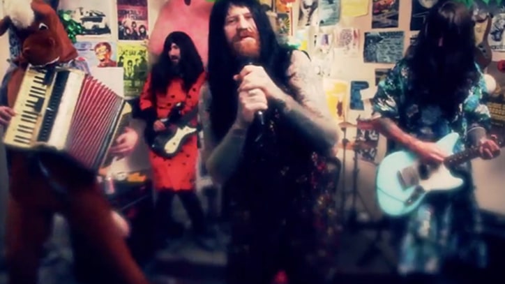 Mastodon Dress in Drag for the Coathangers' 'Follow Me' Video
