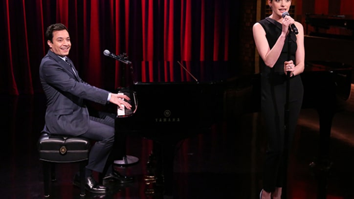 Fallon and Hathaway Cover Rap Broadway-Style on 'The Tonight Show'