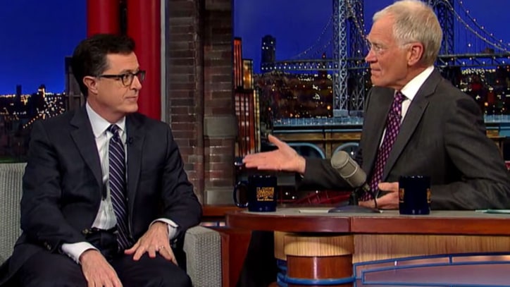 David Letterman Welcomes 'Boob' Stephen Colbert With Selfie