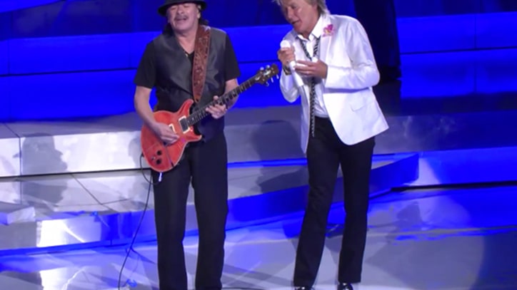 Watch Carlos Santana and Rod Stewart Play Together for the First Time
