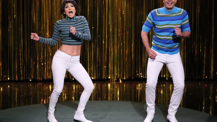 Jennifer Lopez and Jimmy Fallon Battle for Tight Pants Crown